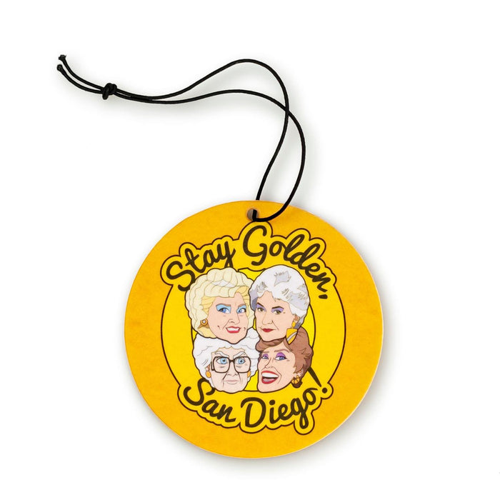 The Golden Girls "Stay Golden, San Diego!" Car Air Freshener | Lavender Scented