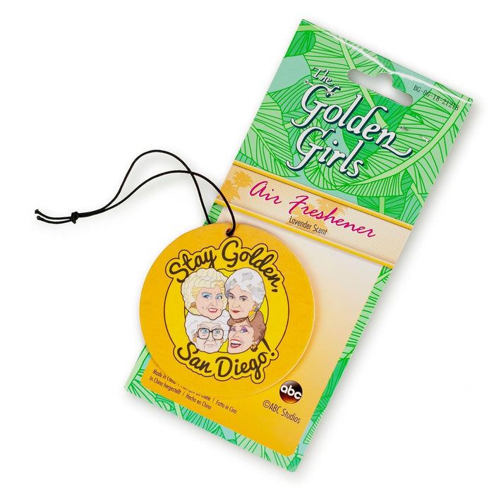 The Golden Girls "Stay Golden, San Diego!" Car Air Freshener | Lavender Scented