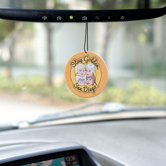 The Golden Girls "Stay Golden, San Diego!" Car Air Freshener | Lavender Scented