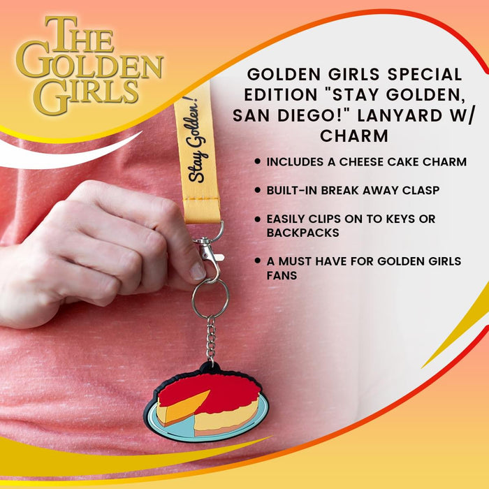 The Golden Girls Special Edition "Stay Golden, San Diego!" Lanyard w/ Charm