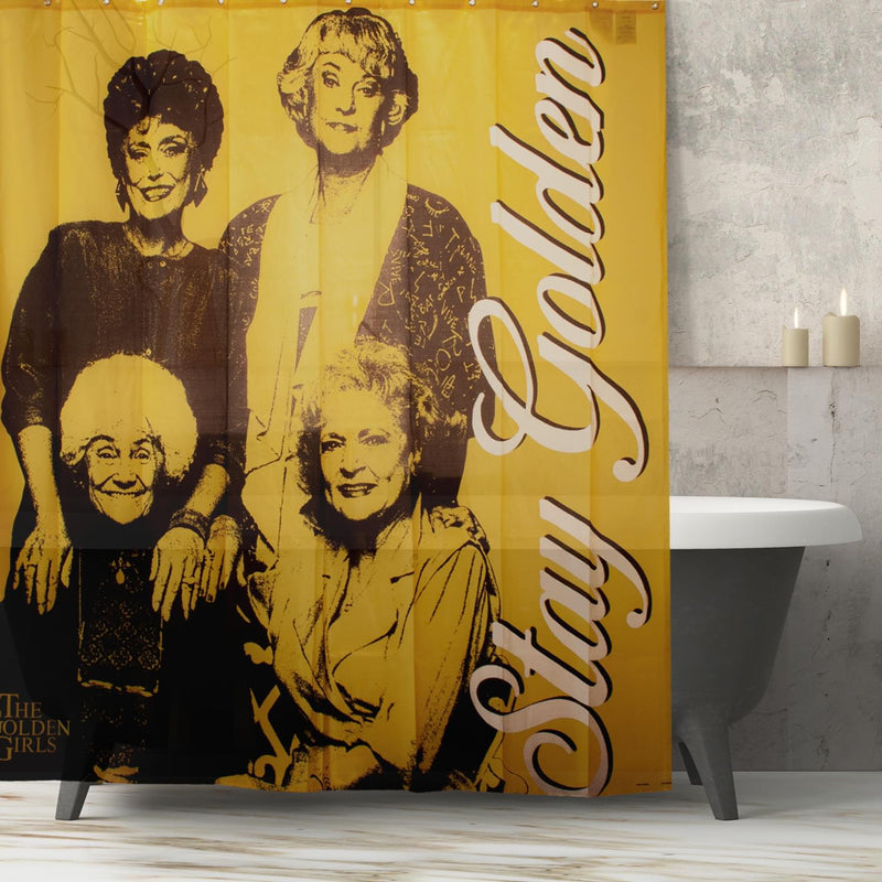 The Golden Girls Collectibles | Stay Golden Polyester Shower Curtain product image 1 of 6