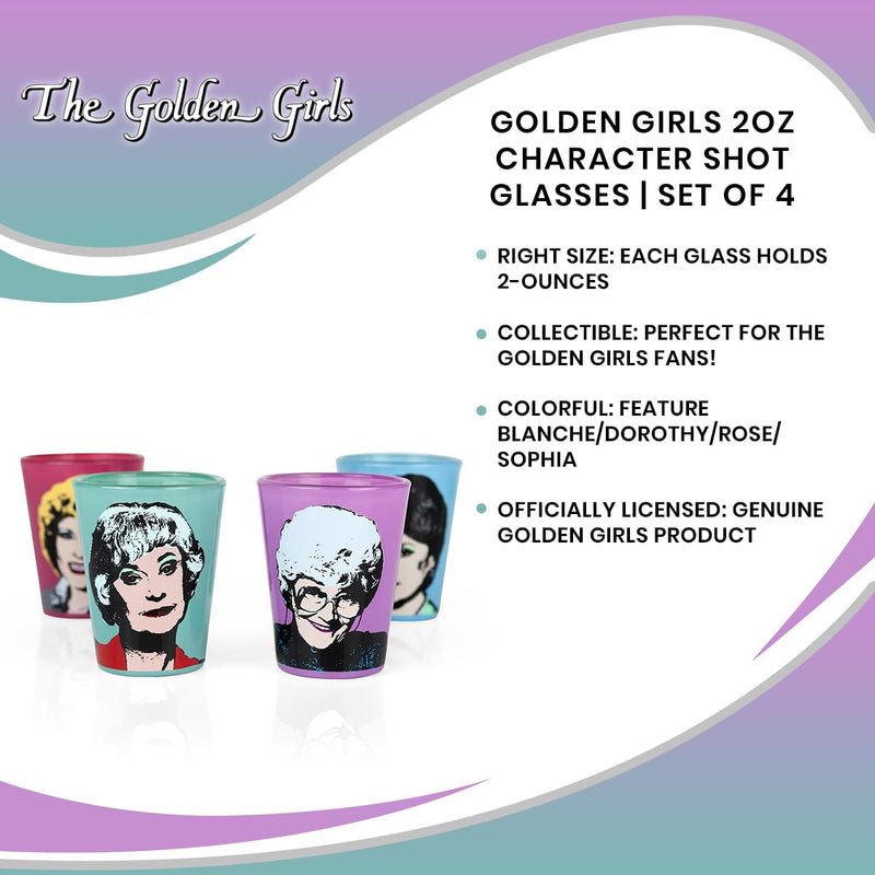 The Golden Girls 2-Ounce Character Mini Glasses | Set of 4 product image 7 of 7