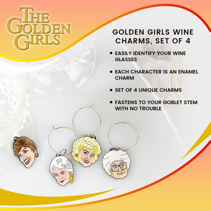 The Golden Girls Wine Charms (Set of 4)