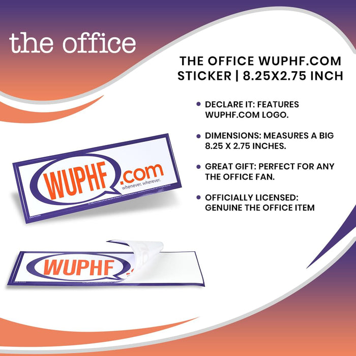The Office - WUPHF.com Sticker | 8.25x2.75 Inch