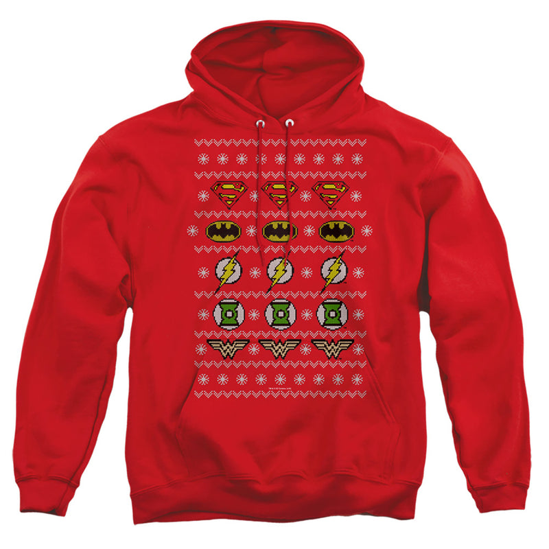 Hoodie featuring design named Justice League - Justice Shields Christmas Sweater