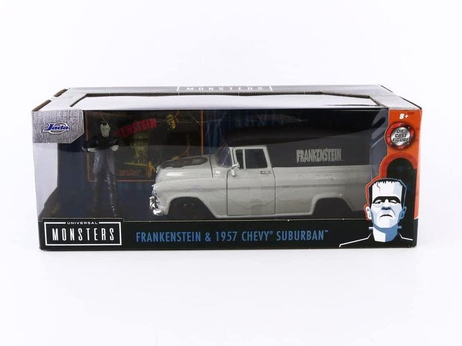 Universal Monsters 1:24 Frankenstein 1957 Chevy Suburban Diecast Car and Figure