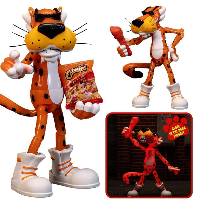 Cheetos 6 Inch Action Figure | Flamin' Hot GITD Chester Cheetah