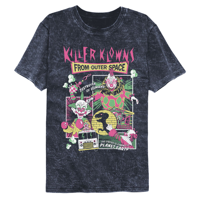 T-Shirt featuring design named Killer Klowns From Outer Space - Comic Boxes (Mineral Wash)
