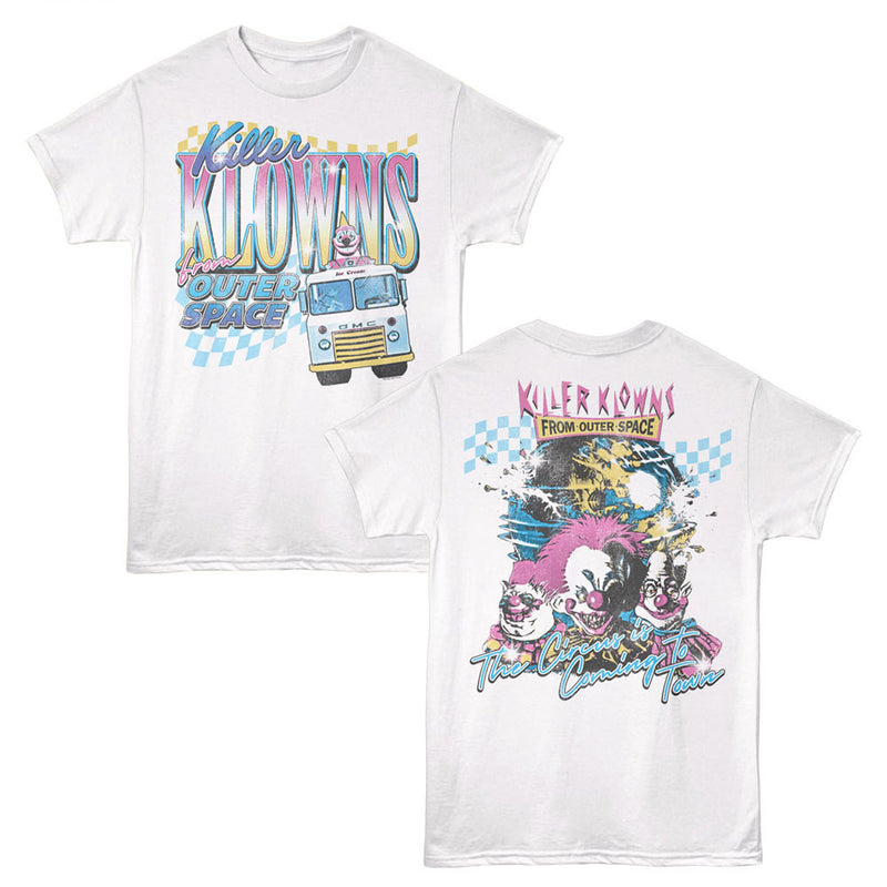 T-Shirt featuring design named Killer Klowns From Outer Space - Ice Cream Pastel (Front & Back)
