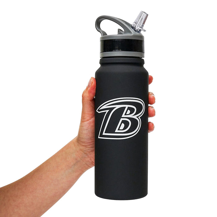 Baltimore Ravens Logo 25-Ounce Stainless Steel Flip-Top NFL Water Bottle