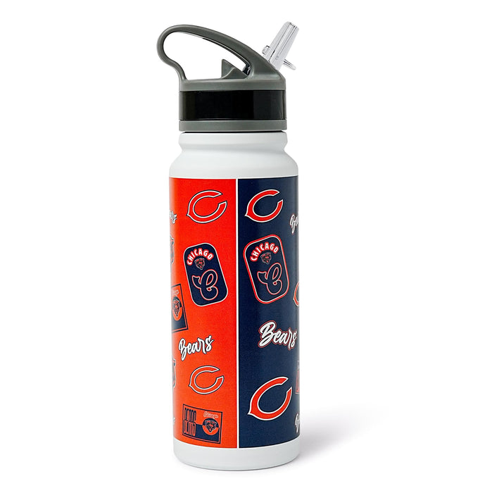 Chicago Bears Dreamweave 25-Ounce Stainless Steel Flip-Top NFL Water Bottle
