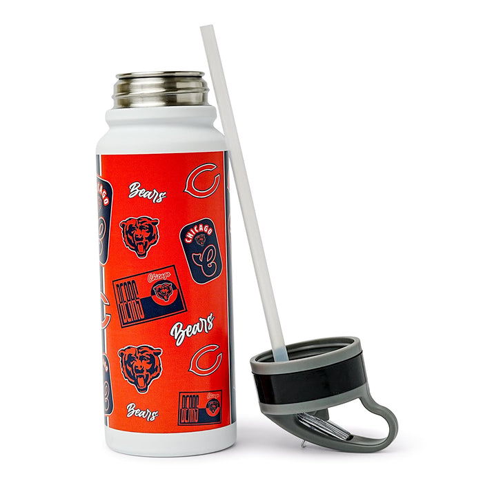 Chicago Bears Dreamweave 25-Ounce Stainless Steel Flip-Top NFL Water Bottle