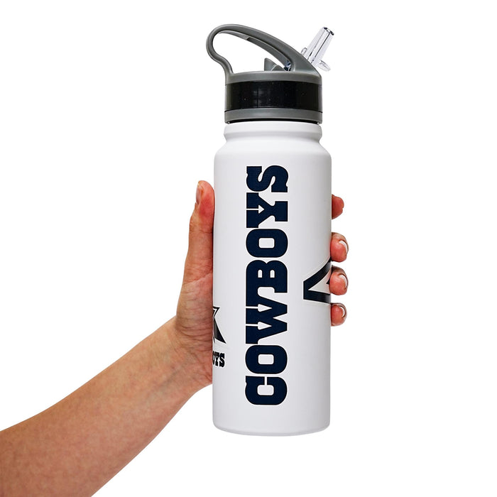 Dallas Cowboys Hype 25-Ounce Stainless Steel Flip-Top NFL Water Bottle