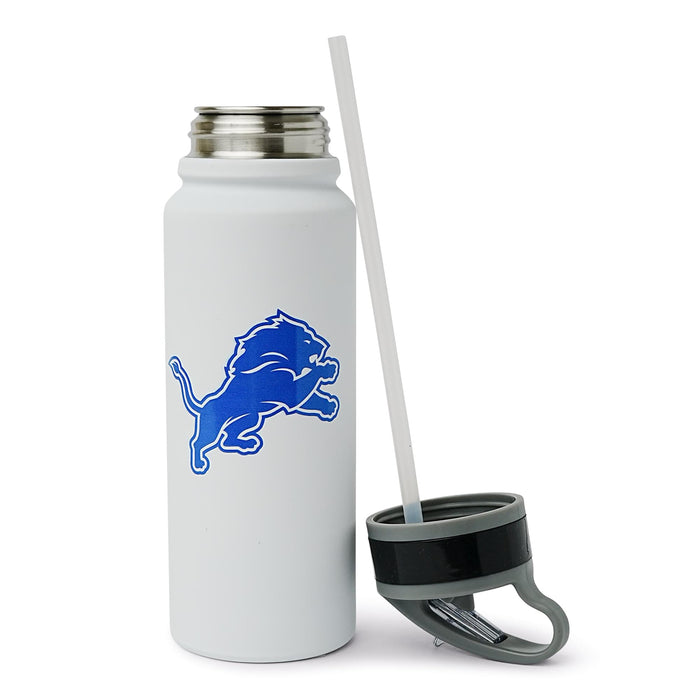 Detroit Lions Logo 25-Ounce Stainless Steel Flip-Top NFL Water Bottle