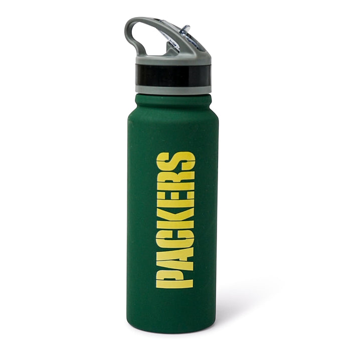 Green Bay Packers Gameday 25-Ounce Stainless Steel Flip-Top NFL Water Bottle
