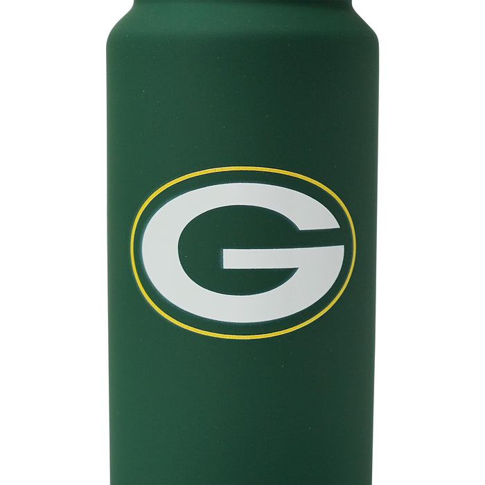 Green Bay Packers Logo 25-Ounce Stainless Steel Flip-Top NFL Water Bottle