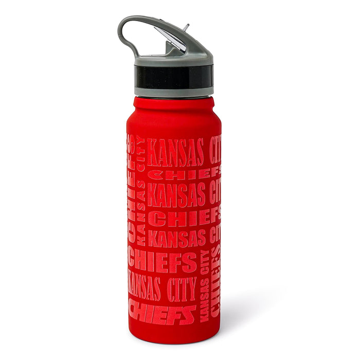 Kansas City Chiefs Replay 25-Ounce Stainless Steel Flip-Top NFL Water Bottle