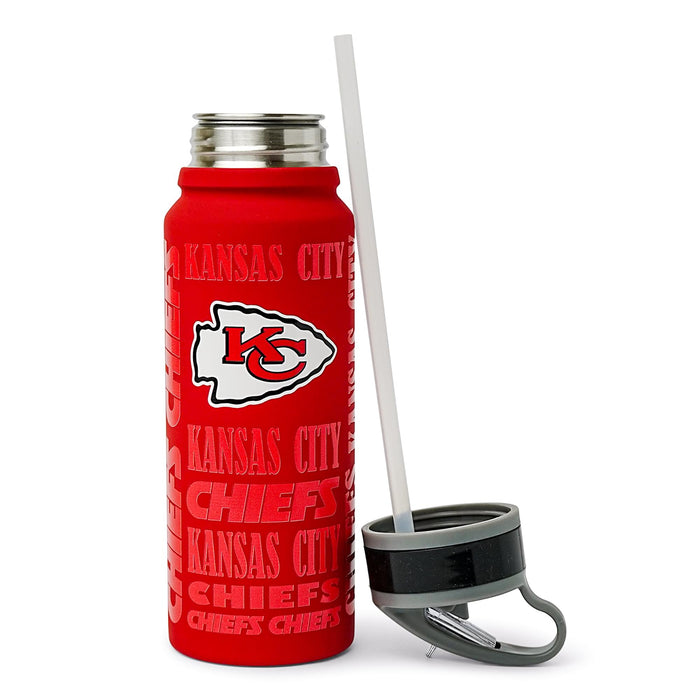 Kansas City Chiefs Replay 25-Ounce Stainless Steel Flip-Top NFL Water Bottle