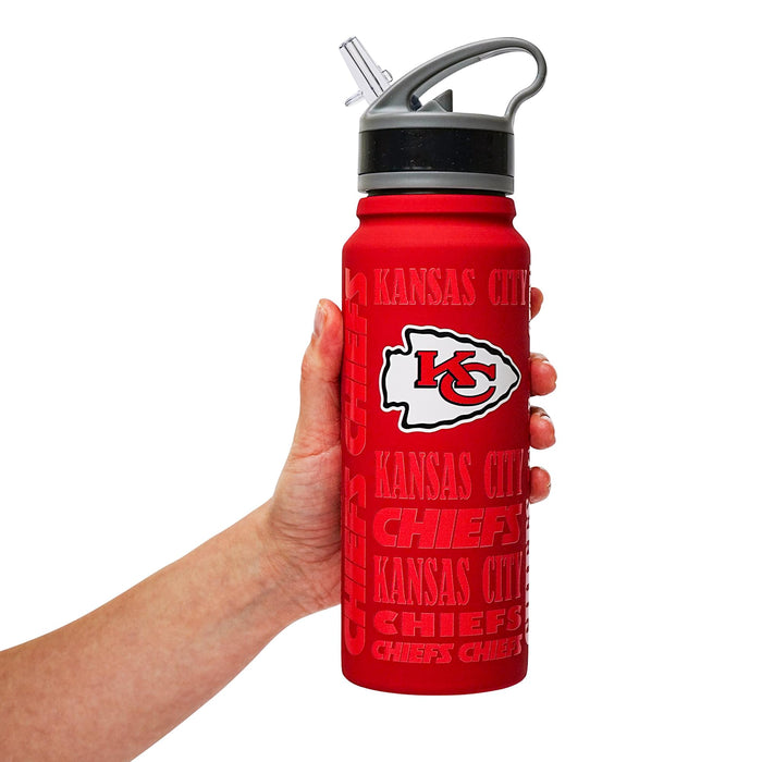 Kansas City Chiefs Replay 25-Ounce Stainless Steel Flip-Top NFL Water Bottle