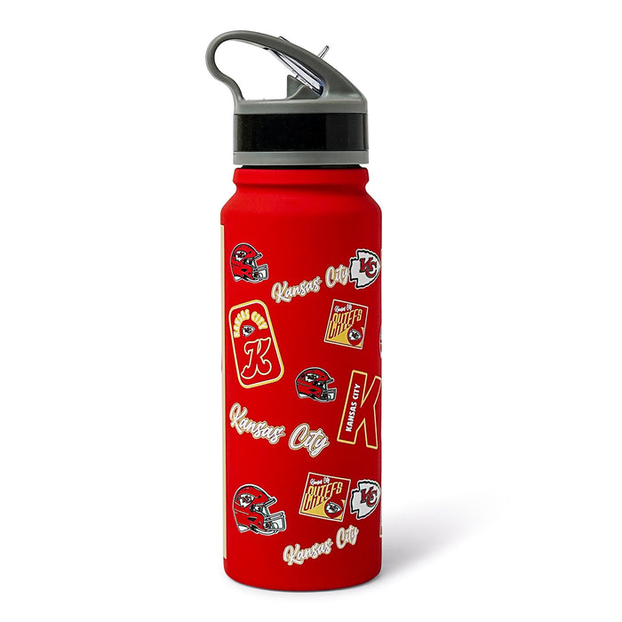 Kansas City Chiefs Dreamweave 25-Ounce Stainless Steel Flip-Top NFL Water Bottle