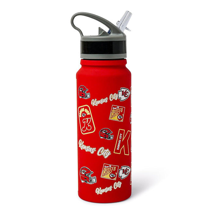Kansas City Chiefs Dreamweave 25-Ounce Stainless Steel Flip-Top NFL Water Bottle