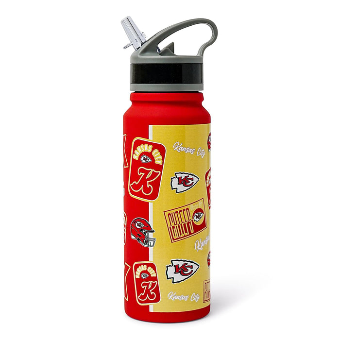 Kansas City Chiefs Dreamweave 25-Ounce Stainless Steel Flip-Top NFL Water Bottle