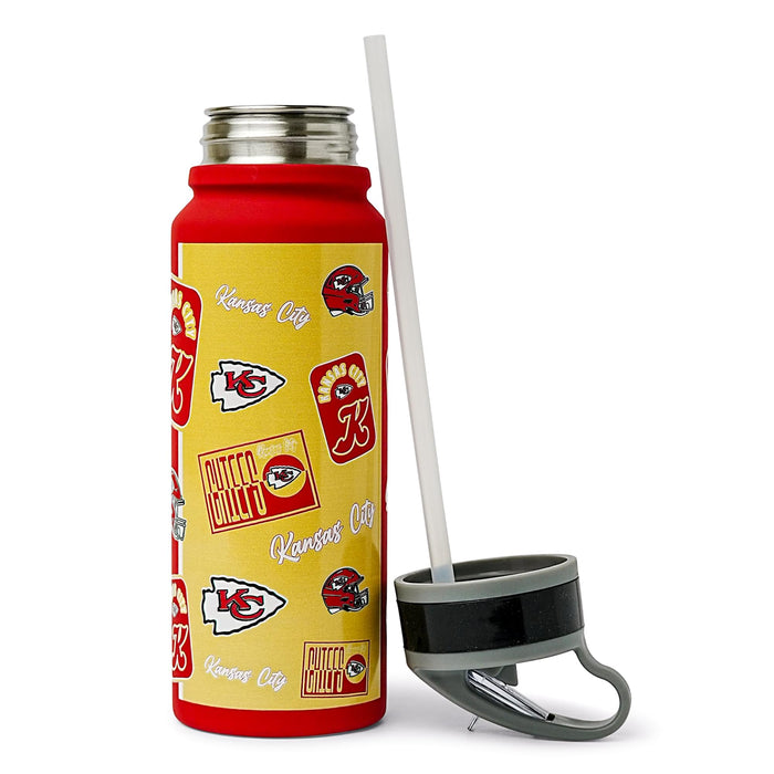 Kansas City Chiefs Dreamweave 25-Ounce Stainless Steel Flip-Top NFL Water Bottle
