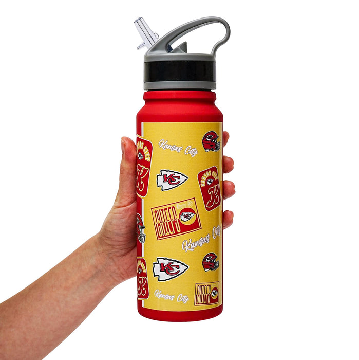 Kansas City Chiefs Dreamweave 25-Ounce Stainless Steel Flip-Top NFL Water Bottle