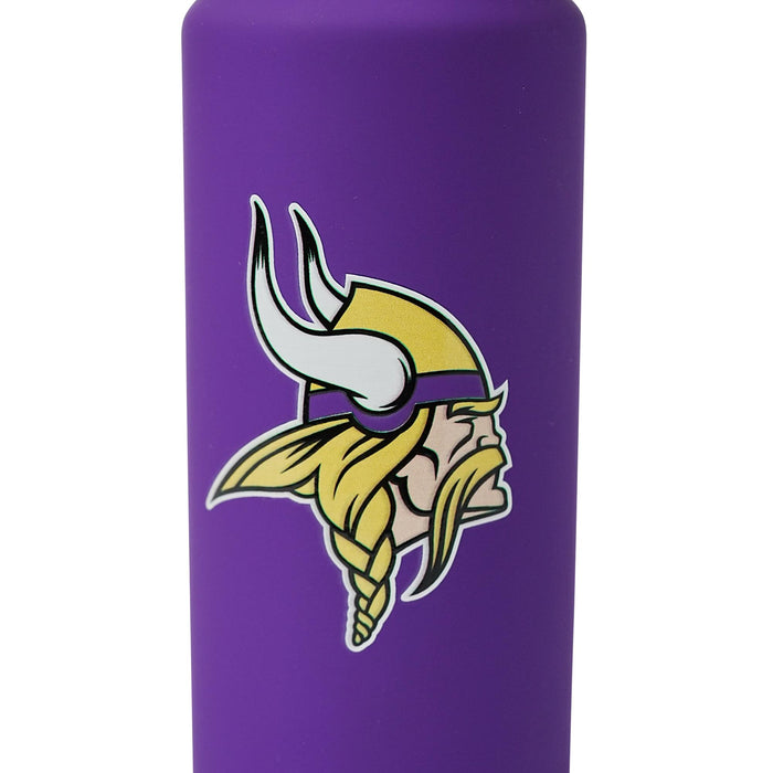 Minnesota Vikings Logo 25-Ounce Stainless Steel Flip-Top NFL Water Bottle
