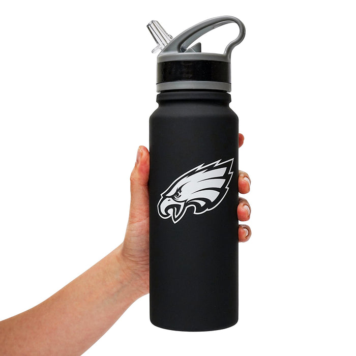 Philadelphia Eagles Black 25-Ounce Stainless Steel Flip-Top NFL Water Bottle