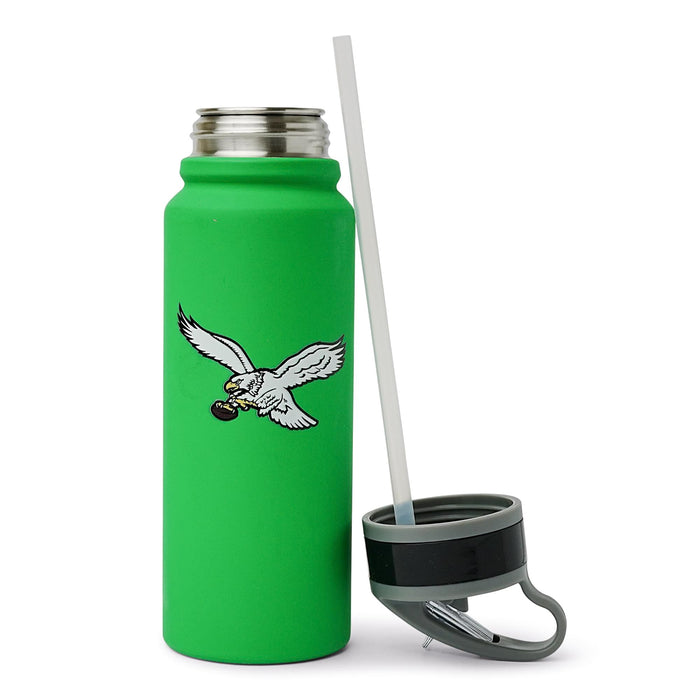 Philadelphia Eagles Logo 25-Ounce Stainless Steel Flip-Top NFL Water Bottle