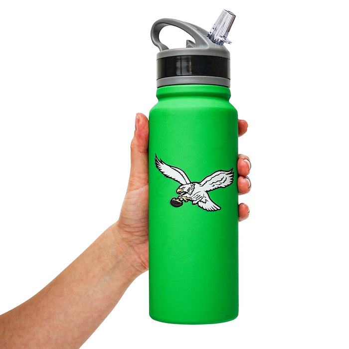Philadelphia Eagles Logo 25-Ounce Stainless Steel Flip-Top NFL Water Bottle