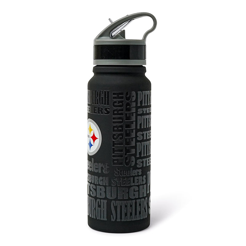 Pittsburgh Steelers Replay 25-Ounce Stainless Steel Flip-Top NFL Water Bottle product image 2 of 7