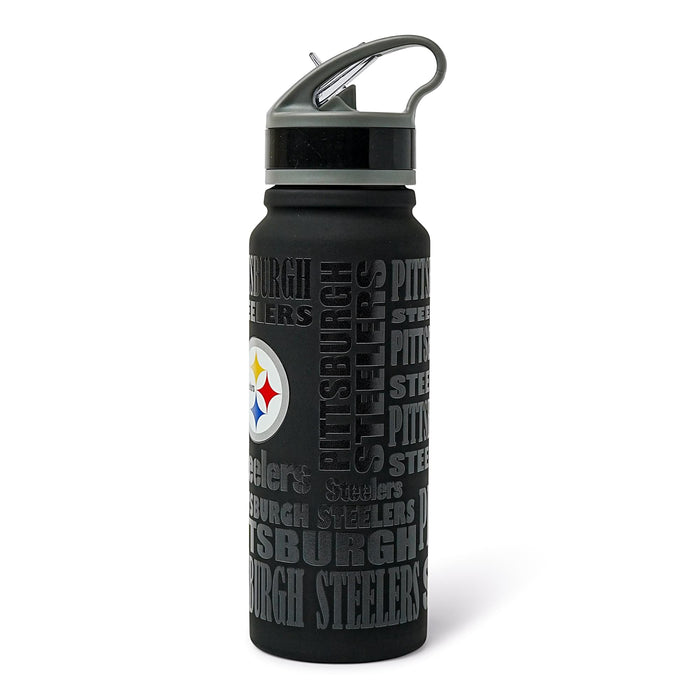 Pittsburgh Steelers Replay 25-Ounce Stainless Steel Flip-Top NFL Water Bottle