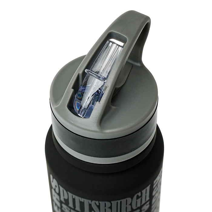 Pittsburgh Steelers Replay 25-Ounce Stainless Steel Flip-Top NFL Water Bottle