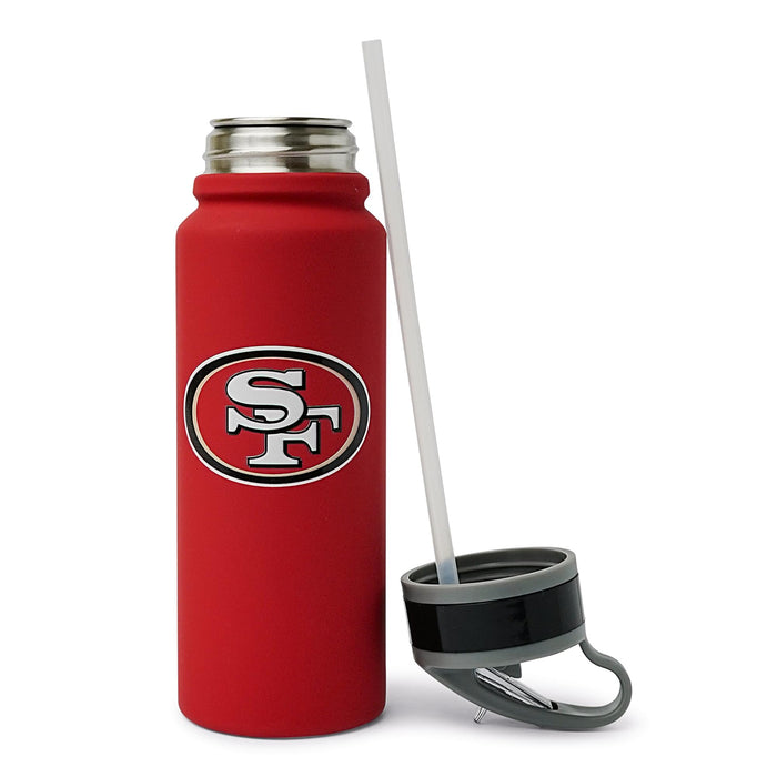 San Francisco 49ers Swagger 25-Ounce Stainless Steel Flip-Top NFL Water Bottle
