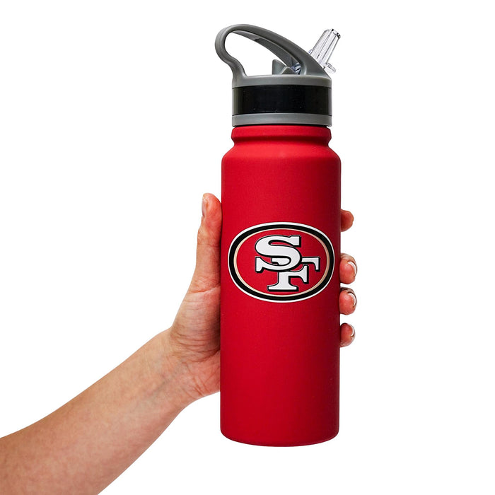 San Francisco 49ers Swagger 25-Ounce Stainless Steel Flip-Top NFL Water Bottle