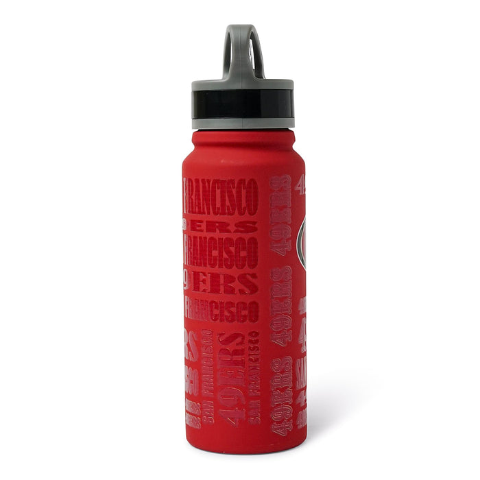 San Francisco 49ers Replay 25-Ounce Stainless Steel Flip-Top NFL Water Bottle