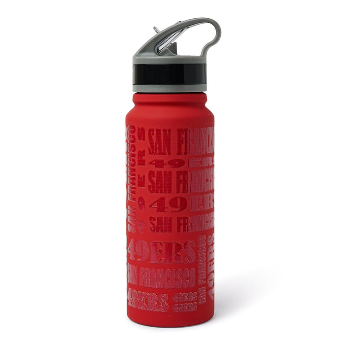 San Francisco 49ers Replay 25-Ounce Stainless Steel Flip-Top NFL Water Bottle