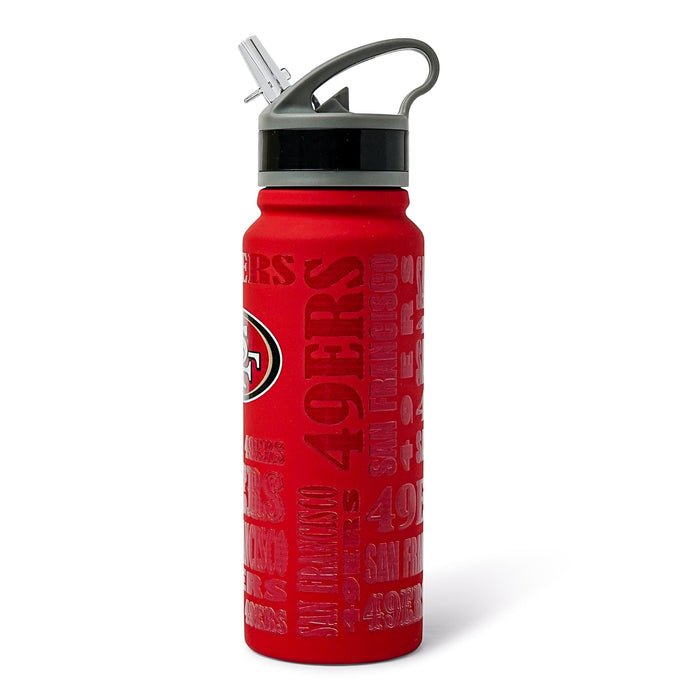 San Francisco 49ers Replay 25-Ounce Stainless Steel Flip-Top NFL Water Bottle