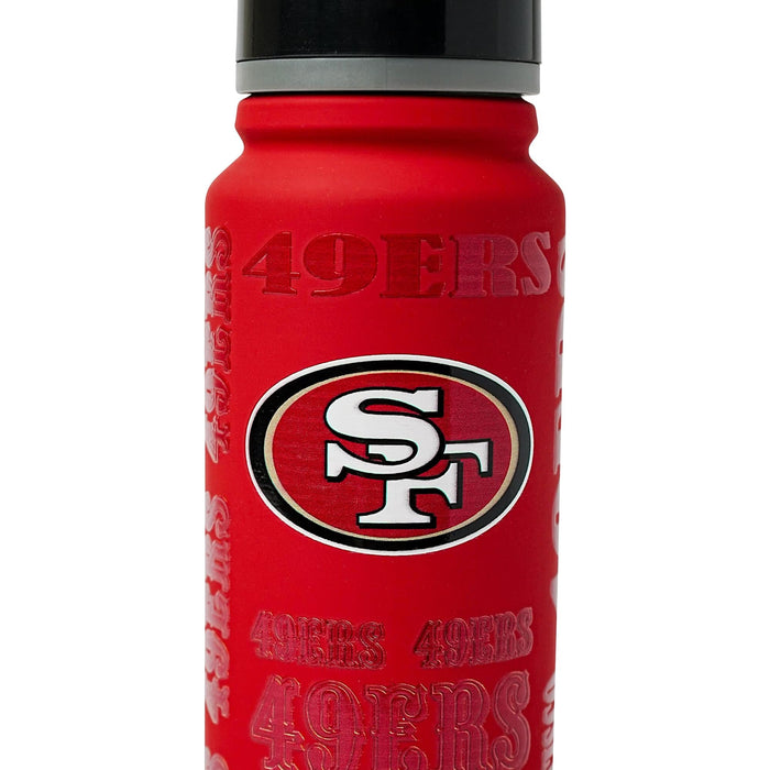 San Francisco 49ers Replay 25-Ounce Stainless Steel Flip-Top NFL Water Bottle