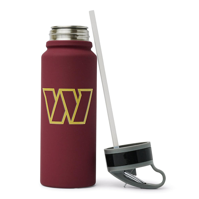 Washington Commanders Logo 25-Ounce Stainless Steel Flip-Top NFL Water Bottle