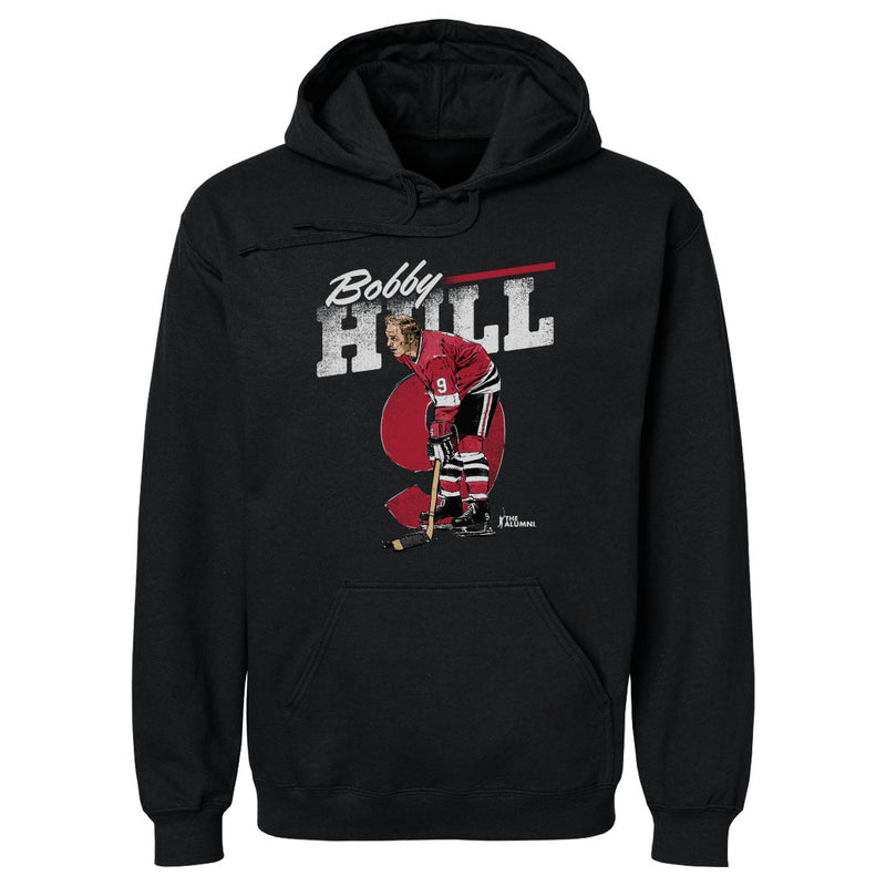 Hoodie featuring design named Bobby Hull Chicago Retro WHT, product image 1 of 2