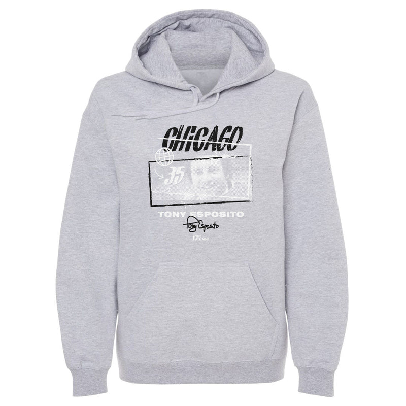 Hoodie featuring design named Tony Esposito Chicago Tones WHT, product image 1 of 2