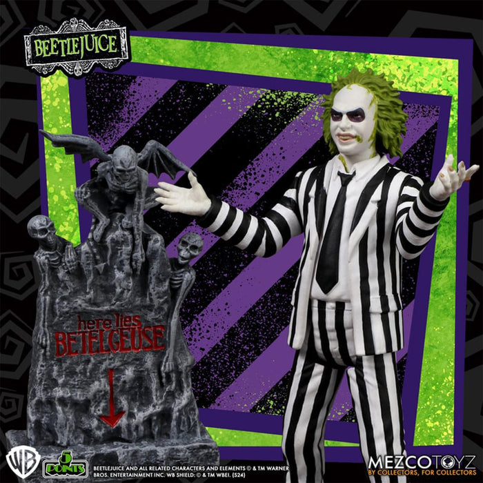 Beetlejuice - 5-Points Action Figure | Striped Suit