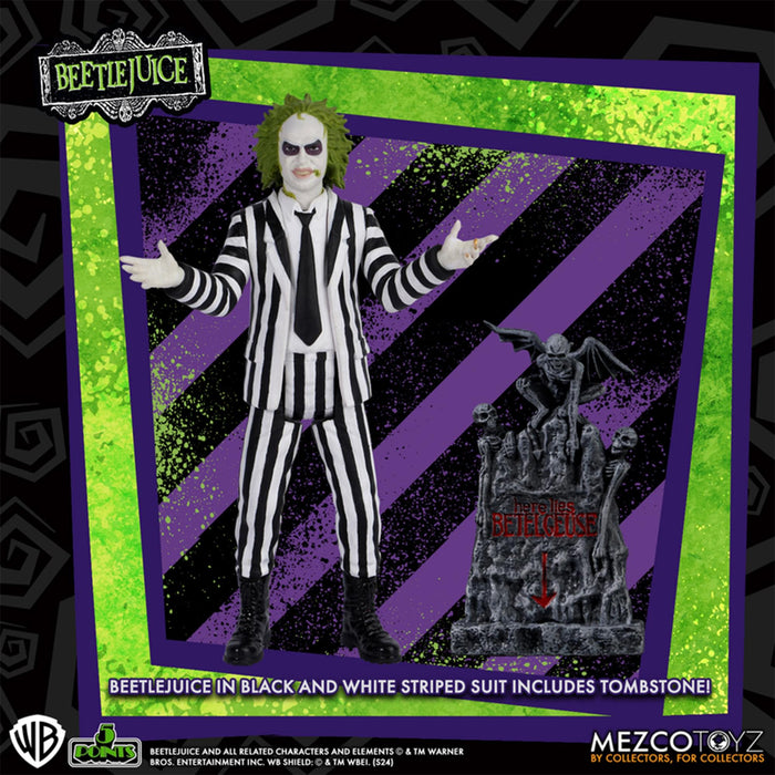 Beetlejuice - 5-Points Action Figure | Striped Suit