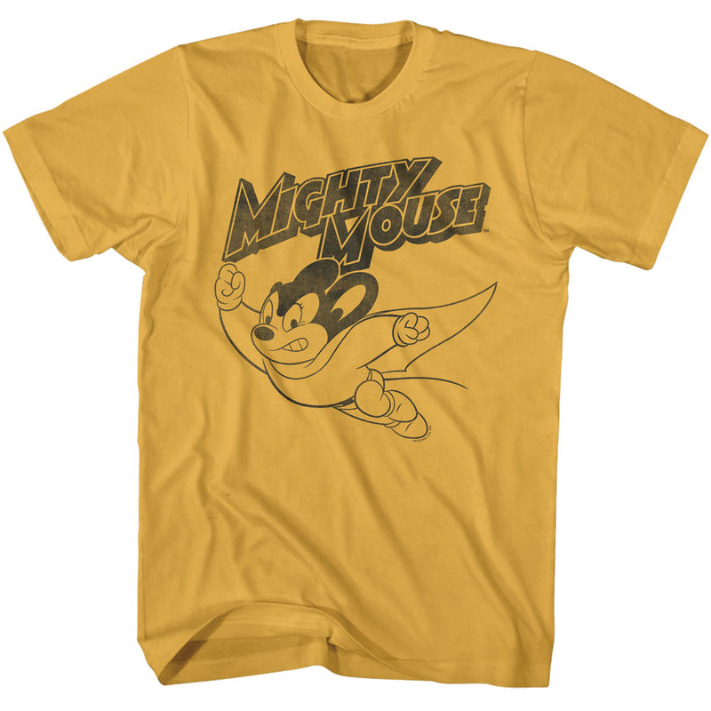 T-Shirt featuring design named Mighty Mouse - Flying (Yellow)