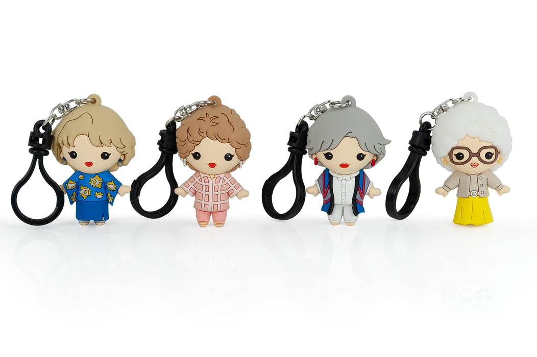 The Golden Girls 4-Piece Foam Figural Backpack Clip Figure Box Set