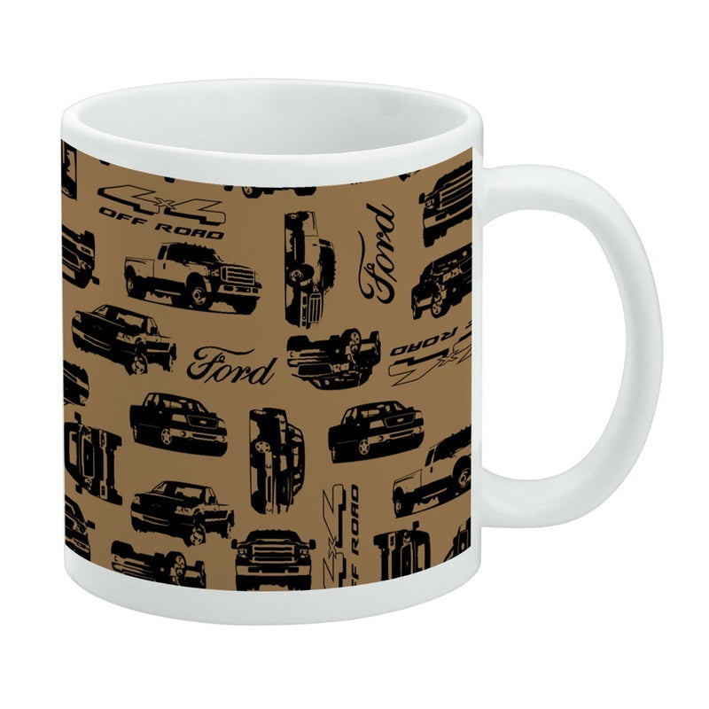 Mug featuring design named Ford - Ford Trucks Pattern Mug, product image 1 of 3