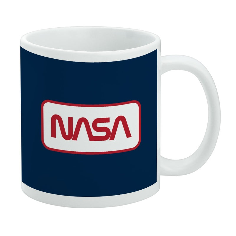 Mug featuring design named NASA - Rectangle Worm Logo Mug, product image 1 of 3